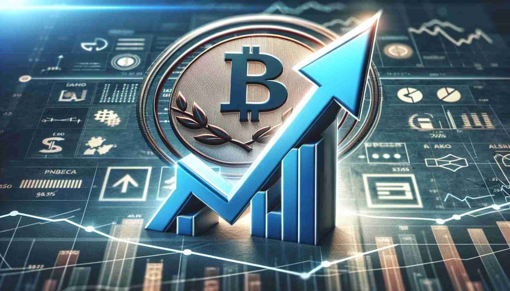 A detailed and realistic image of 'Positive Outlook for Banco Sabadell's Future Earnings'. This could include a large upward arrow or a graph trending upwards to reflect the positive outlook. A suitable emblem or logo for the Banco Sabadell could also be included.