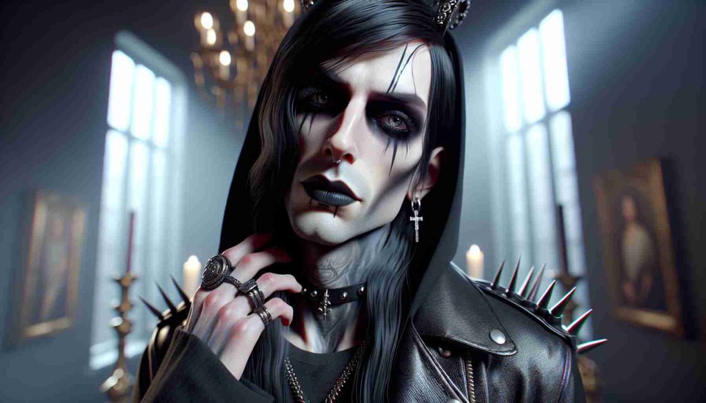 A highly detailed, photorealistic, HD image of a controversial rock singer with Gothic aesthetics, often associated with controversial themes, where the question arises: Is this person the 'Antichrist Superstar' or are they misunderstood? Expect shocking revelations. The scene is illuminated by natural lighting, exhibits realistic textures, and has authentic color grading, making it indistinguishable from a real photo.