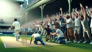 A highly detailed, photorealistic, HD image depicting an intense moment from a cricket test match set in Sydney. Enter a scene showing the disbelief and disappointment on the faces of fans as unexpected turn of events happen in the game. Focus on natural lighting, realistic textures, and authentic color grading, making it indistinguishable from a real photo.